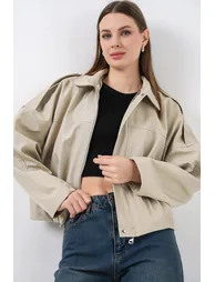 BDART Gabardine Bomber Jacket with Zipper Closure - 1