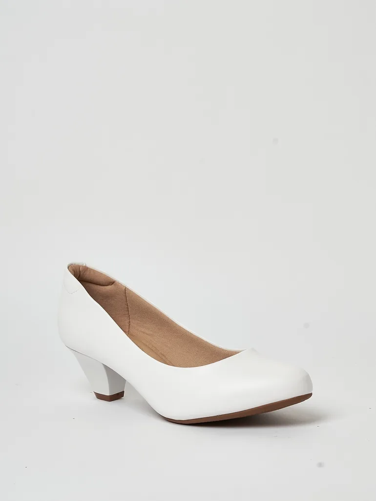 Solid Slip-On Wedge Heel Shoes - 1