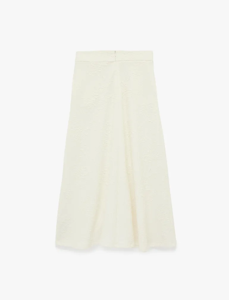 Floral Textured Skirt - 1