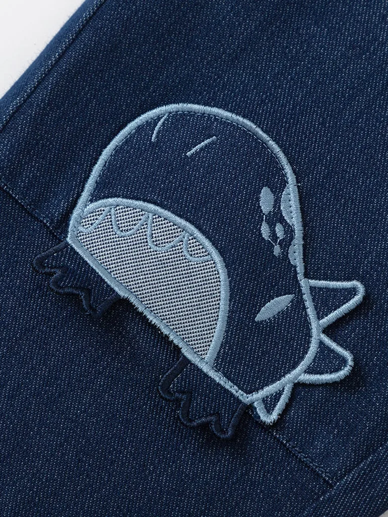 Boys' Denim Pants With Embroidery - 3