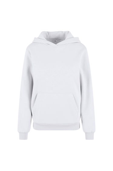 Build Your Brand Womens/Ladies Fluffy Hoodie - White