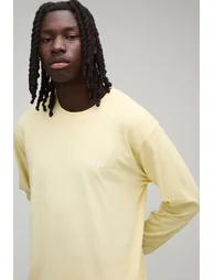 Regular Man Sport Embroidered Washed Long Sleeve T-Shirt - buttermilk - 2