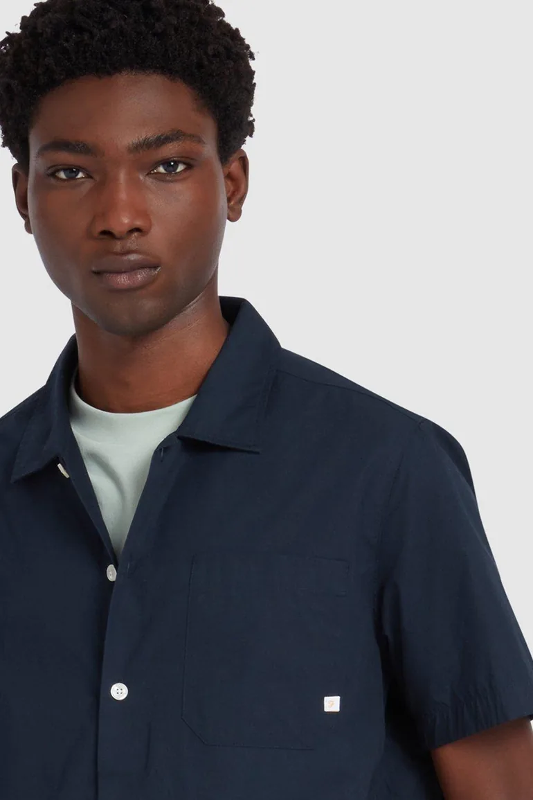 Ossie Short Sleeve Shirt Relaxed True Navy - 3