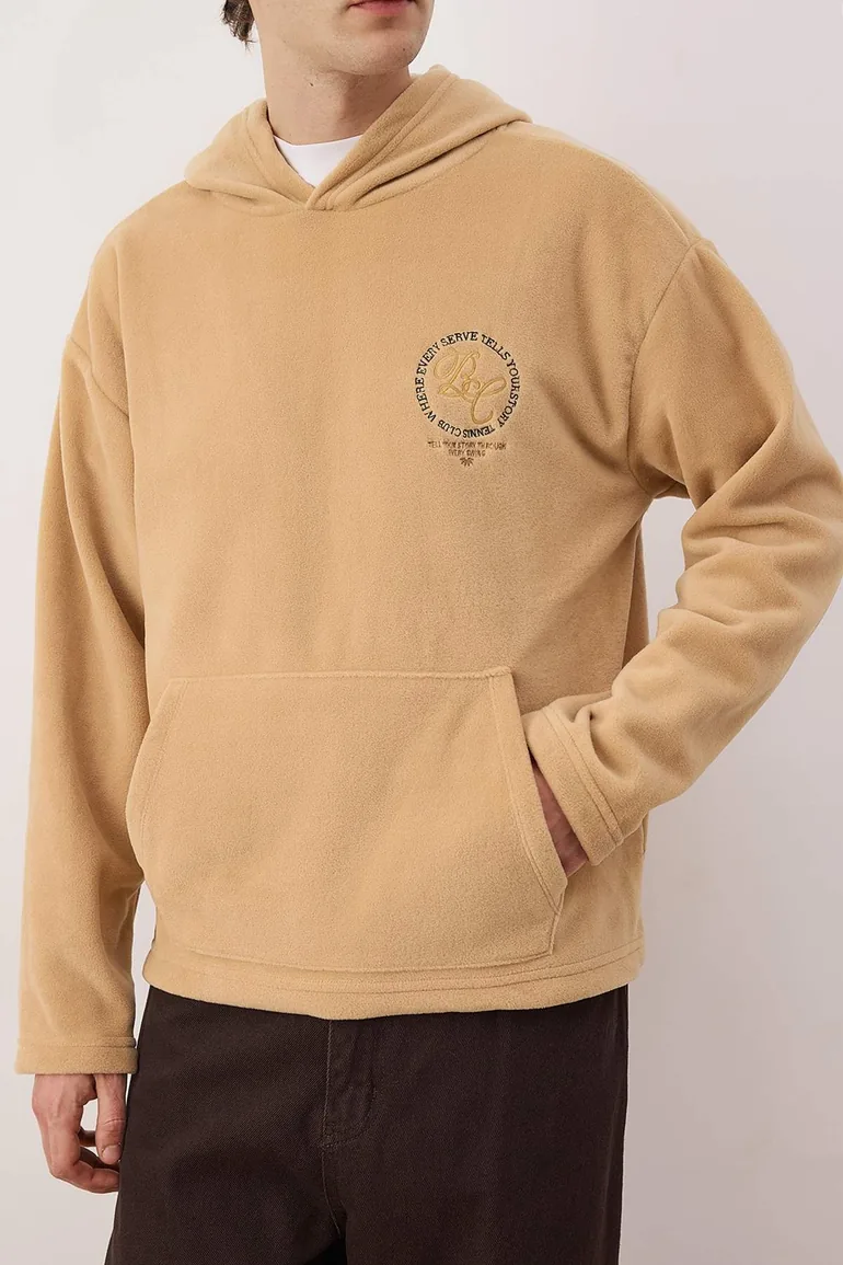 Beige oversize sweatshirt - 2
