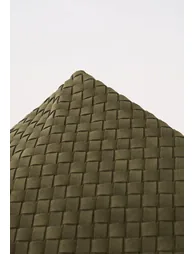 Timeless Matte Woven Hobo Bag in Olive for City Sightseeing & Travel Outing - 2