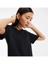Cotton Crew Neck T-Shirt with Short Sleeves - 2