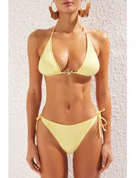 Yellow Triangle Premium Star Accessory Bikini Set - 5