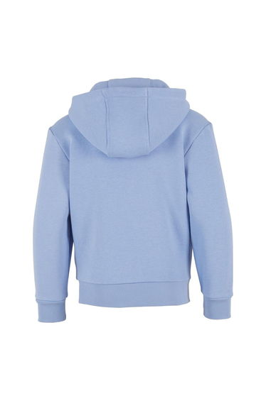 Build Your Brand Childrens/Kids Fluffy Full Zip Hoodie - Powder Blue product thumbnail 2