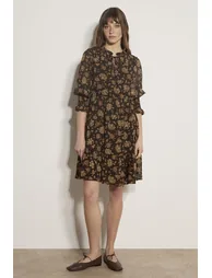 Folk Floral Chiffon Mini Dress - 9