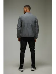 Man Active Reflective Quilted Jacket - grey - 1