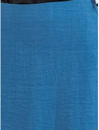 Blue Solid A-Line Midi Skirts - 2