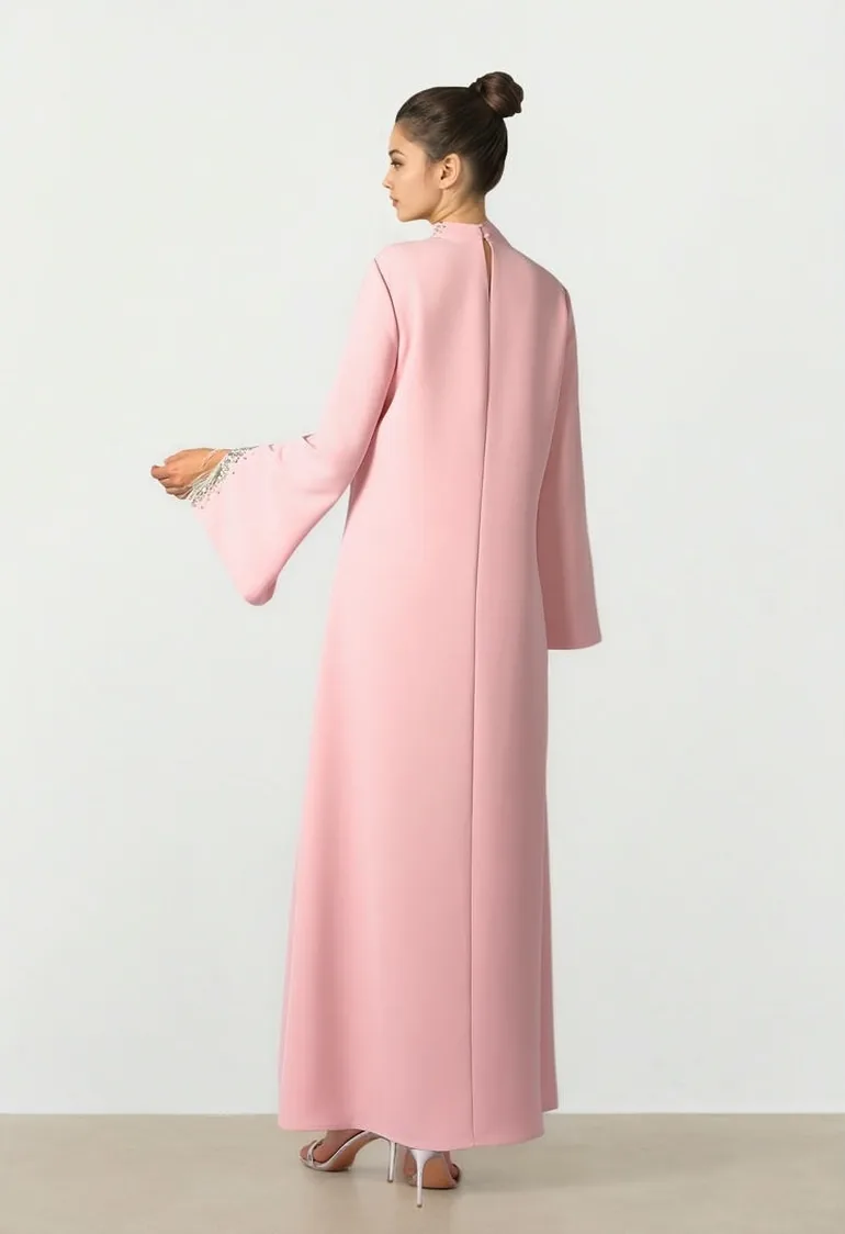 Feather Accent Dress - 3