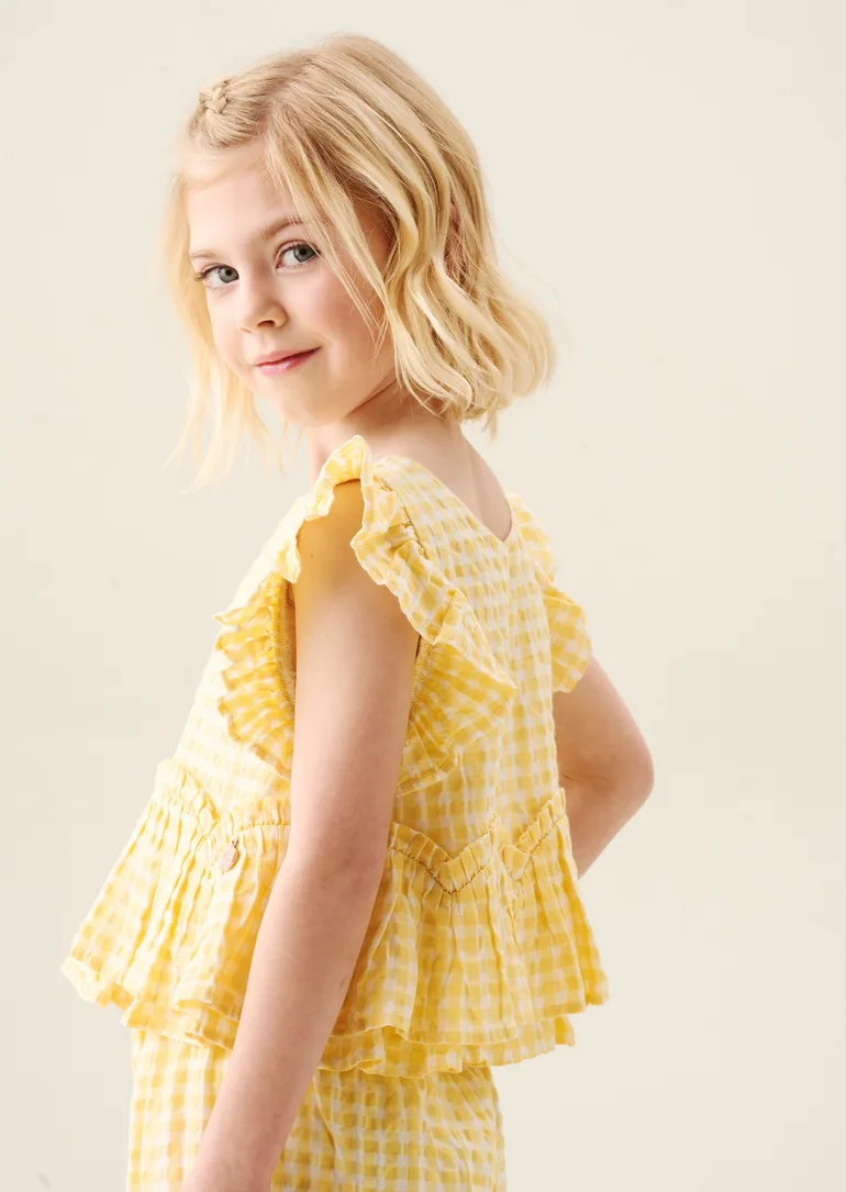 Lottie Gingham Top And Cropped Trousers - 1