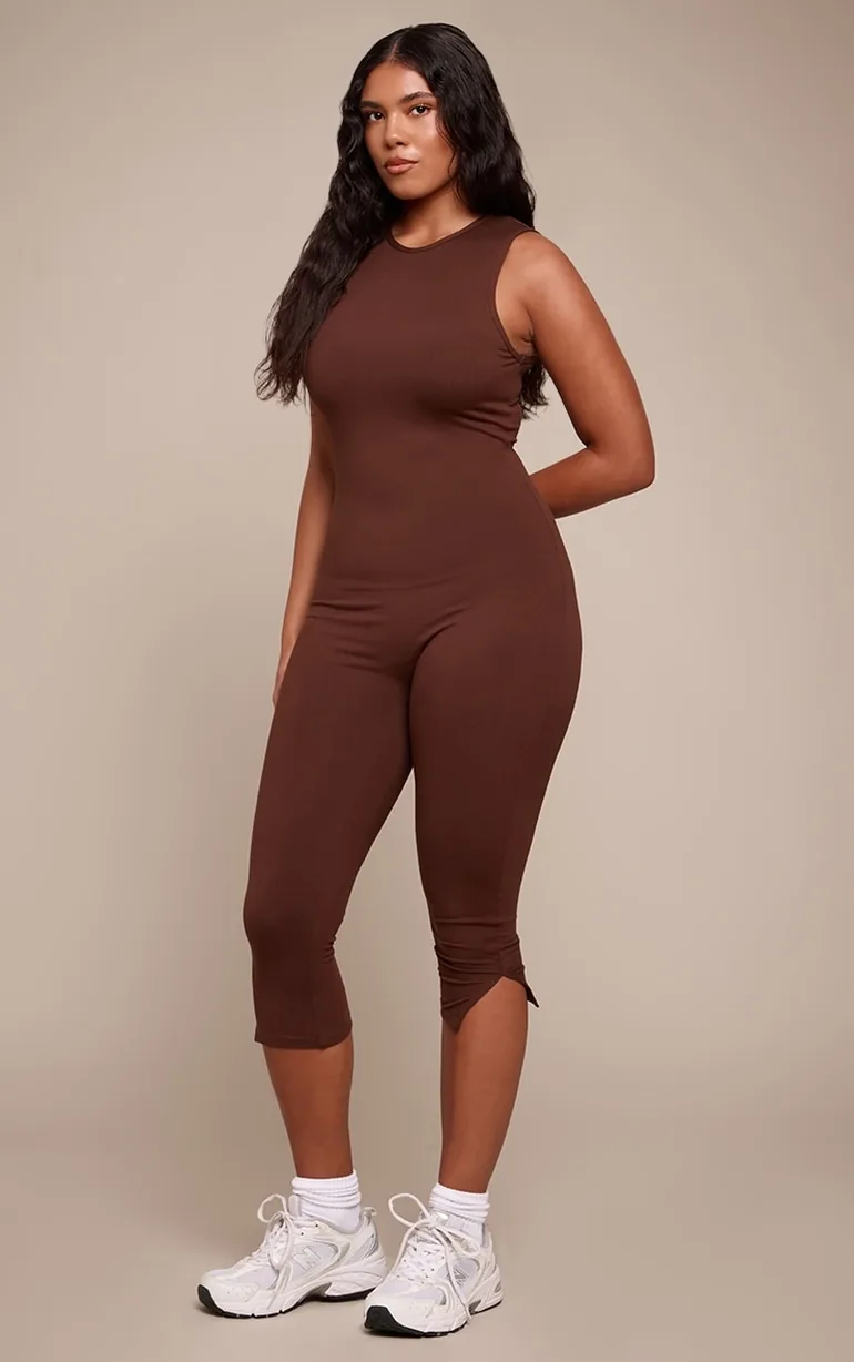 Shape Chocolate Sculpt High neck sleeveless Capri Jumpsuit - 2