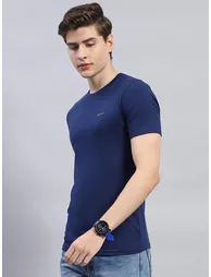 Slogan Print Round Neck Short Sleeve T-Shirt - 1