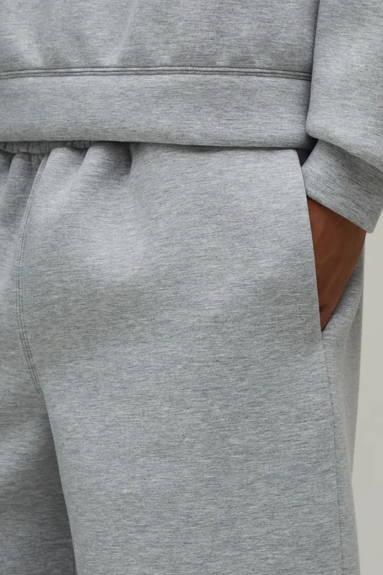 Wide Leg Scuba Jogger - grey marl - 3