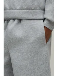 Wide Leg Scuba Jogger - grey marl - 3