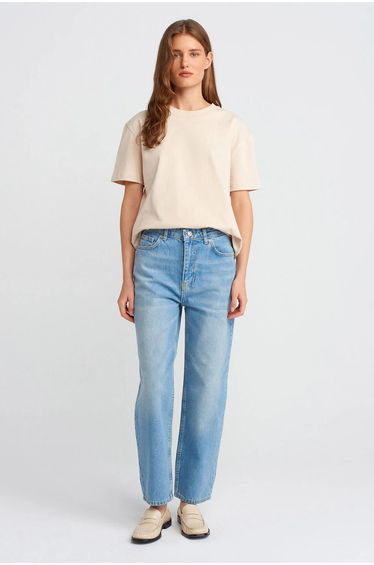 Dilvin Women's Cotton Crew Neck T-Shirt