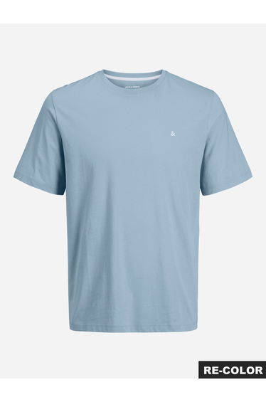 Light Blue Crew Neck Cotton T-Shirt
