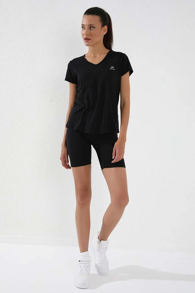 TOMMY Women's Plain V-Neck Short-Sleeve T-Shirt - 1