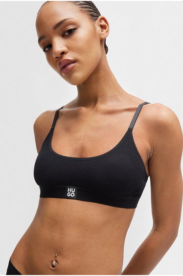 Hugo Bralette Rib Black - black