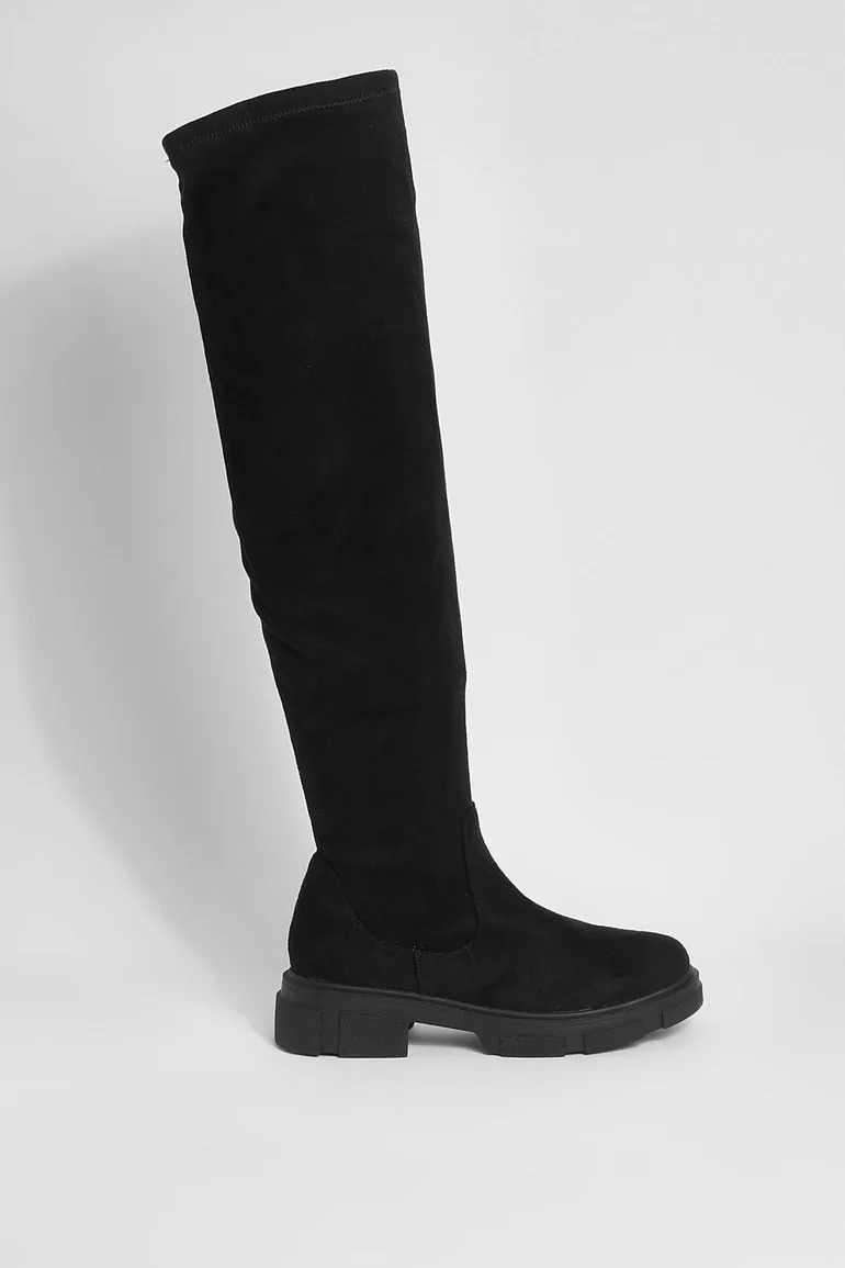 Stretch Knee High Boot - black - 1