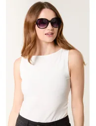 Black Round Frame Sunglasses