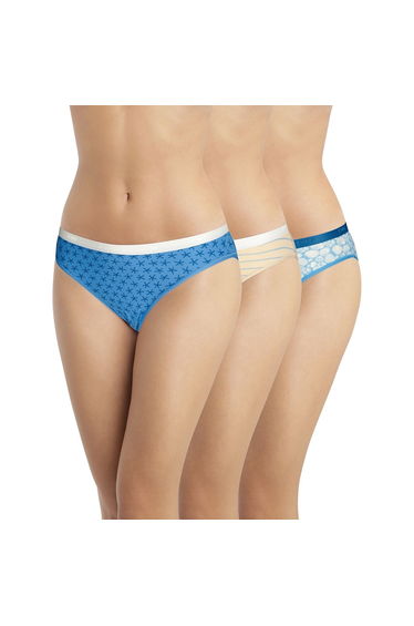 Pack of 3 Les Pockets Knickers in Stretch Cotton