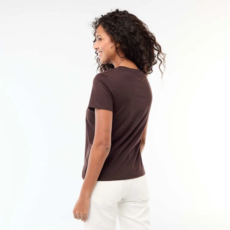 Short-sleeved jersey T-shirt BROWN - 2