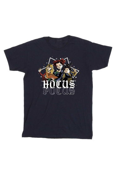 Hocus Pocus Girls Stars Cotton T-Shirt - Navy Blue