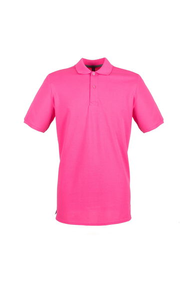 Henbury Mens Modern Fit Cotton Pique Polo Shirt - Fuchsia