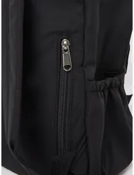 Black Backpack with Zip Closure - 2