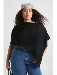 كاب بوهو باللون الأسود- للمقاسات الكبيرة