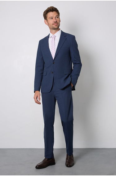 Navy Marl Skinny Fit Suit Jacket