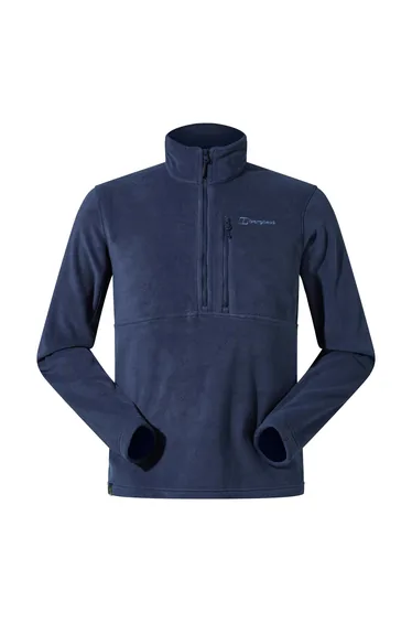 سويتشيرت بيرغوس قطن أزرق بأكمام طويلة