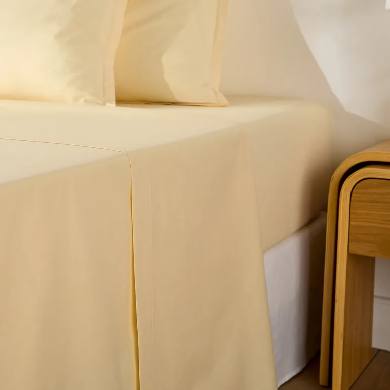 شرشف سرير قطن سادة - 2