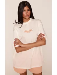 Cream Athletics Club Oversized T-Shirt
