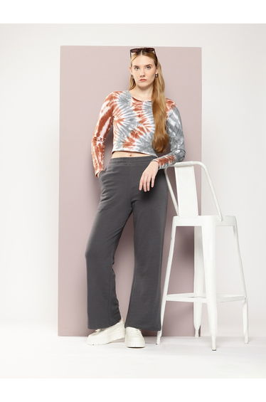 Women Grey Extra Baggy Korean Pant