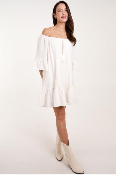 On Off Shoulder Tunic Dress