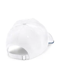 Beechfield Authentic Piped 5 Panel Cap - White/French Navy - 1