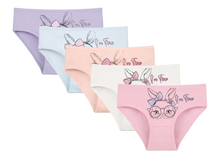 5-Pack Donella Girls' Panties - Cotton
