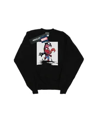 Marvel Girls Spider-Man Venom Cartoon Sweatshirt - Black - 1