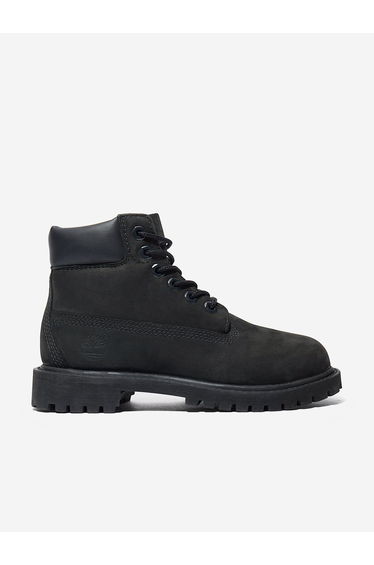 Kids Premium 6 Inch Lace Up Waterproof Boots in Black