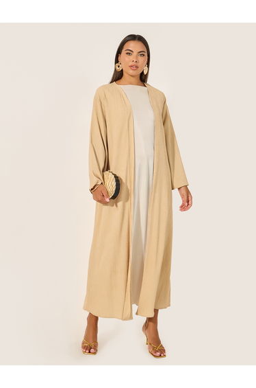 Regular Fit Maxi Kimono with Side Slit Detail