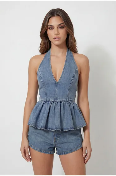 Denim Hotpant Short