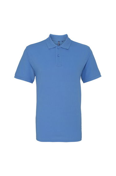Asquith & Fox Mens Plain Short Sleeve Polo Shirt - Cornflower