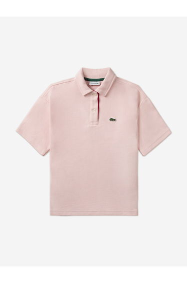 Lacoste Girls Oversized Polo Shirt in Pink