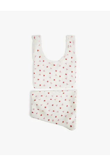 بيجامة كوتون باللون الأبيض