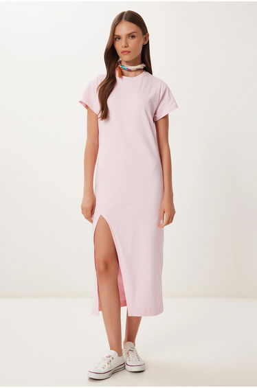 ISTANBUL Slim Fit Midi Dress with Side Slit