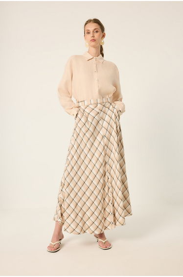 PLAID MAXI SKIRT